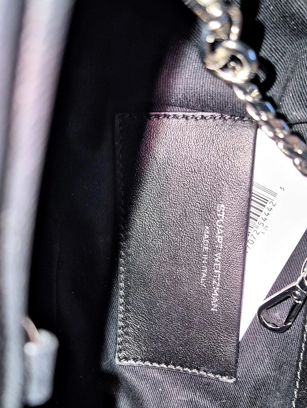 Stuart Weitzman The Moda Hobo Bag Black Chain Shoulder Bag - Picture 4 of 6